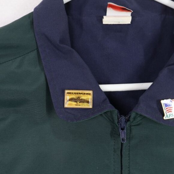 Vintage AFSCME People Union Line Jacket Mens 2XL Green Long Sleeve Made in USA - Picture 3 of 12